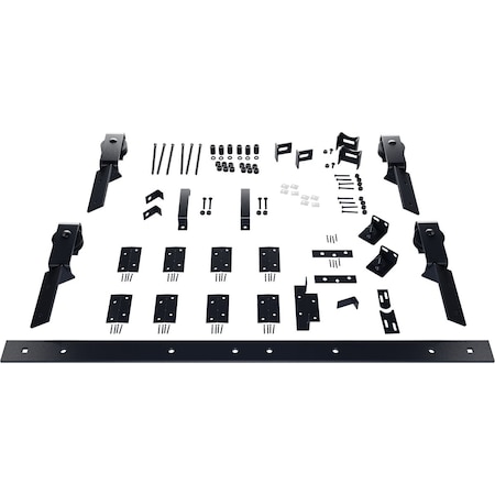 Ekena Millwork Barnfold J-Strap 4-Door Hardware Set for 1 1/4" to 1 3/8" Doors, Dark Gray GB6007M4HDG